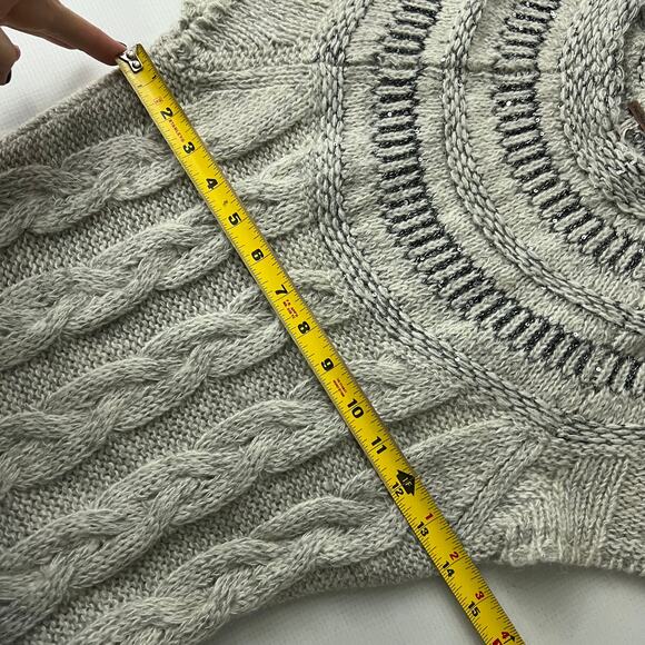 Free People Nordic Nights Cable Knit Sweater Dress Size Medium - Picture 4 of 10